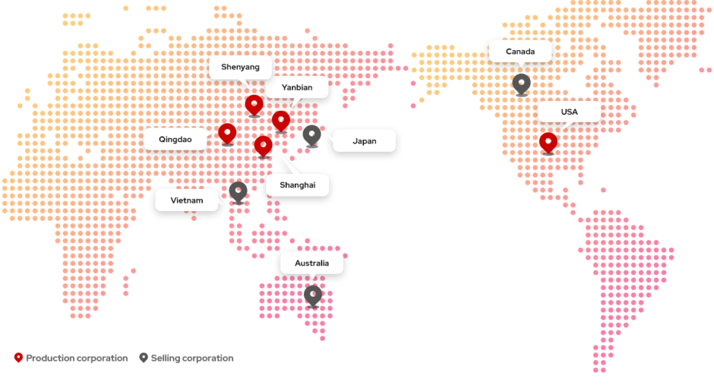 nongshim global network world map